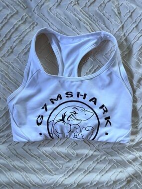 Gymshark White Seamless Racerback Sports Bra